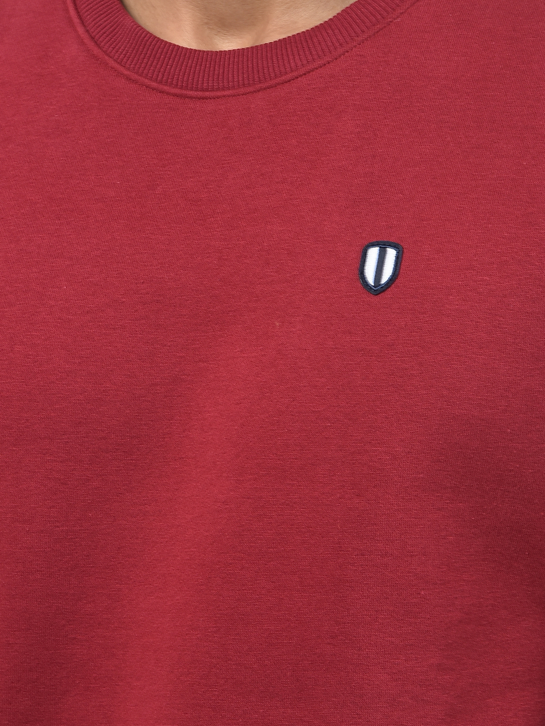 Numero Uno Men Color Block Maroon Sweat Shirt